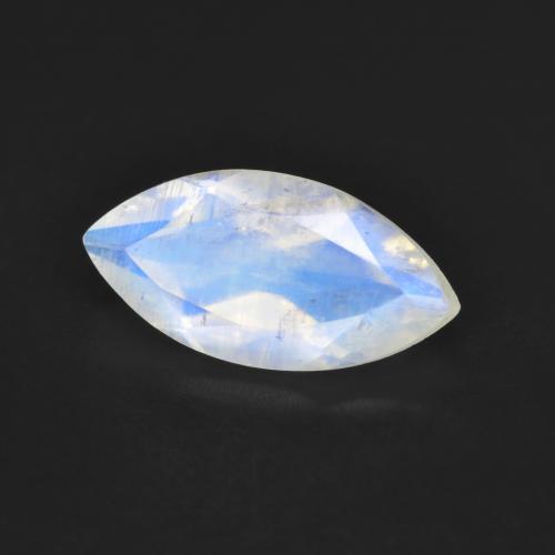 Pietra di luna arcobaleno Bianco bluastro naturale da 2.52 ct, Taglio marquise, Trasparente