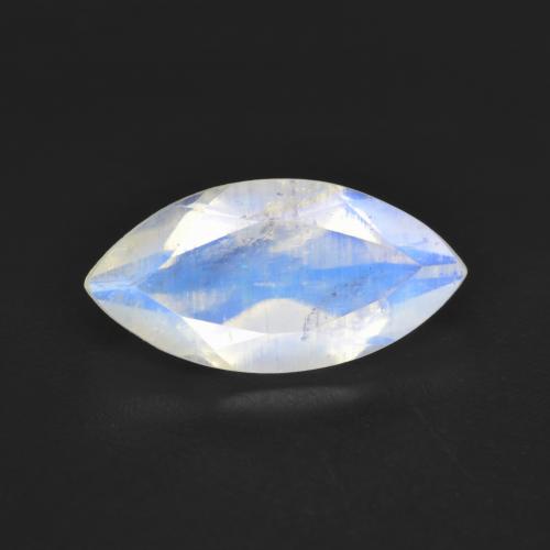 Pietra di luna arcobaleno Bianco bluastro naturale da 2.52 ct, Taglio marquise, Trasparente