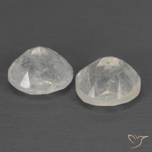 Gemme di Pietra di luna arcobaleno Bianco bluastro naturale da 2.43 ct, Ovale, Traslucido