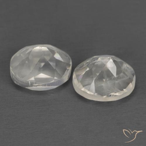 Gemme di Pietra di luna arcobaleno Bianco bluastro naturale da 2.43 ct, Ovale, Trasparente