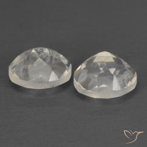 Gemme di Pietra di luna arcobaleno Bianco bluastro naturale da 2.36 ct, Ovale, Trasparente