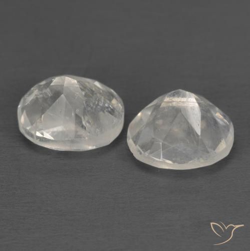 Gemme di Pietra di luna arcobaleno Bianco bluastro naturale da 2.33 ct, Ovale, Trasparente