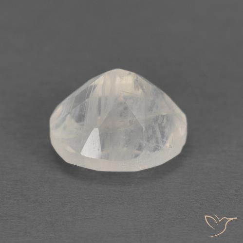 Pietra di luna arcobaleno Bianco bluastro naturale da 1.21 ct, Ovale, Trasparente