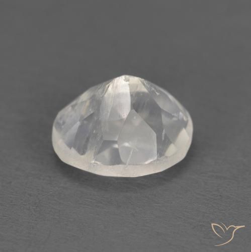 Pietra di luna arcobaleno Bianco bluastro naturale da 1.09 ct, Ovale, Trasparente