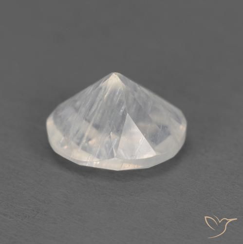 Pietra di luna arcobaleno Bianco bluastro naturale da 1.04 ct, Ovale, Trasparente