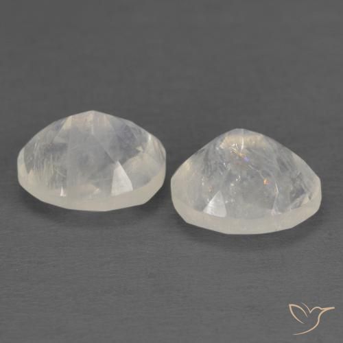 Gemme di Pietra di luna arcobaleno Bianco bluastro naturale da 2.39 ct, Ovale, Trasparente