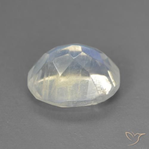 Pietra di luna arcobaleno Bianco bluastro naturale da 2.81 ct, Ovale, Trasparente