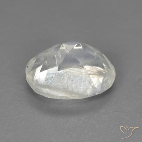 Pietra di luna arcobaleno Bianco bluastro naturale da 2.71 ct, Ovale, Trasparente