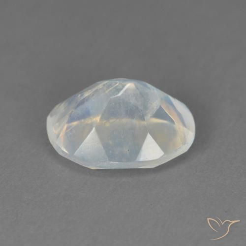 Pietra di luna arcobaleno Bianco bluastro naturale da 1.91 ct, Ovale, Trasparente