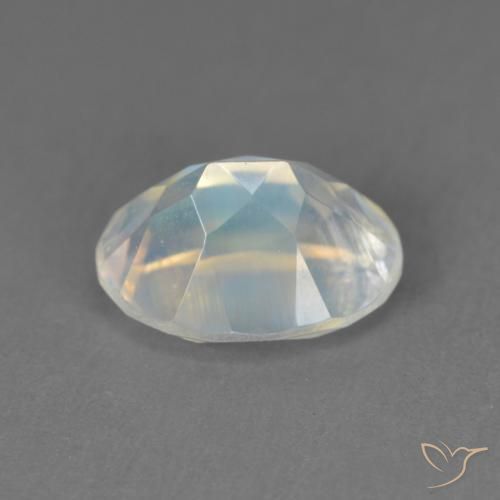 Pietra di luna arcobaleno Bianco bluastro naturale da 2.05 ct, Ovale, Trasparente