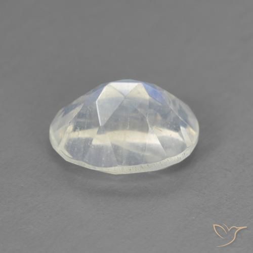 Pietra di luna arcobaleno Bianco bluastro naturale da 2.00 ct, Ovale, Trasparente