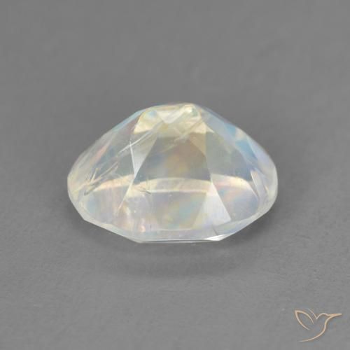 Pietra di luna arcobaleno Bianco bluastro naturale da 2.15 ct, Ovale, Trasparente