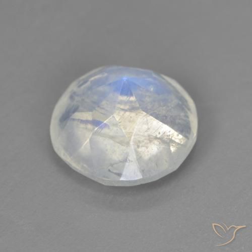 Pietra di luna arcobaleno Bianco bluastro naturale da 2.38 ct, Rotondo, Trasparente
