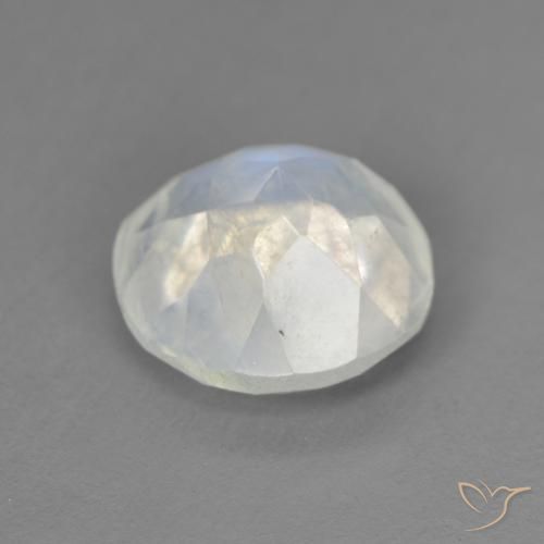 Pietra di luna arcobaleno Bianco bluastro naturale da 2.54 ct, Ovale, Trasparente