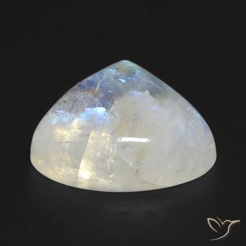 Pietra di luna arcobaleno Bianco bluastro naturale da 13.53 ct, Forma a pera, Trasparente