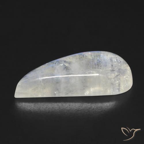 Pietra di luna arcobaleno Bianco bluastro naturale da 6.69 ct, Taglio a fantasia, Trasparente