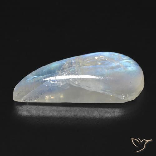 Pietra di luna arcobaleno Bianco bluastro naturale da 11.93 ct, Taglio a fantasia, Trasparente