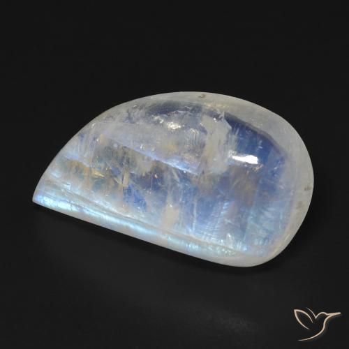 Pietra di luna arcobaleno Bianco bluastro naturale da 14.35 ct, Forma fantasia, Trasparente