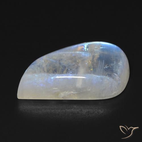 Pietra di luna arcobaleno Bianco bluastro naturale da 14.35 ct, Forma fantasia, Trasparente