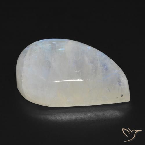 Pietra di luna arcobaleno Bianco bluastro naturale da 15.63 ct, Taglio a fantasia, Trasparente