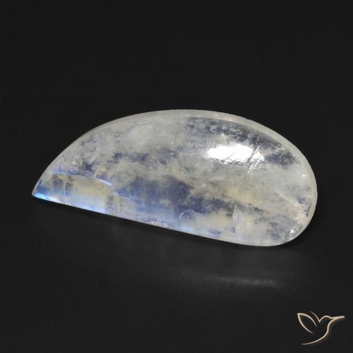 Pietra di luna arcobaleno Bianco bluastro naturale da 7.16 ct, Taglio a fantasia, Trasparente