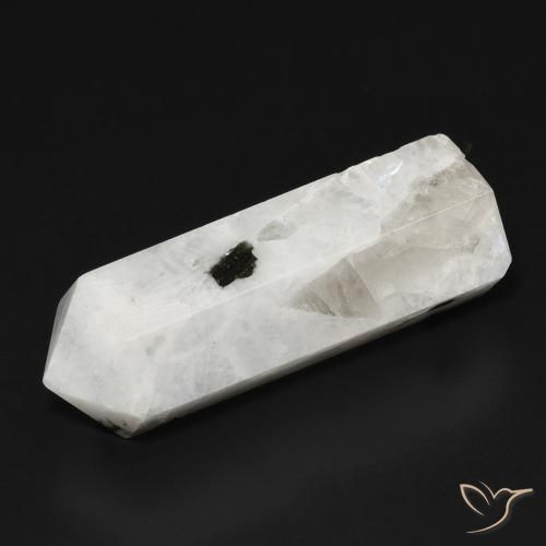 Pietra di luna arcobaleno bianco con nero naturale da 21.23 ct, Taglio a fantasia, Opaco