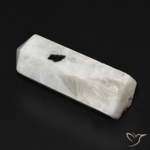 Pietra di luna arcobaleno bianco con nero naturale da 21.23 ct, Taglio a fantasia, Opaco