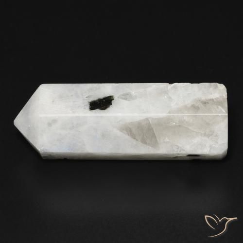 Pietra di luna arcobaleno bianco con nero naturale da 21.23 ct, Taglio a fantasia, Opaco