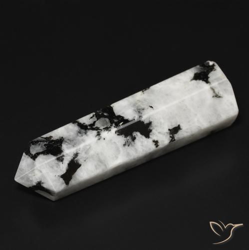 Pietra di luna arcobaleno bianco con nero naturale da 45.18 ct, Taglio a fantasia, Opaco