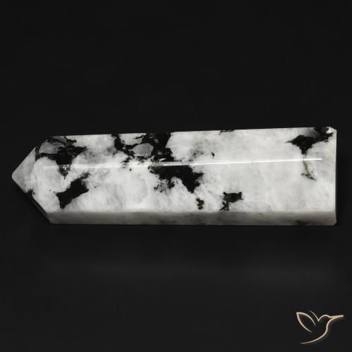 Pietra di luna arcobaleno bianco con nero naturale da 45.18 ct, Taglio a fantasia, Opaco