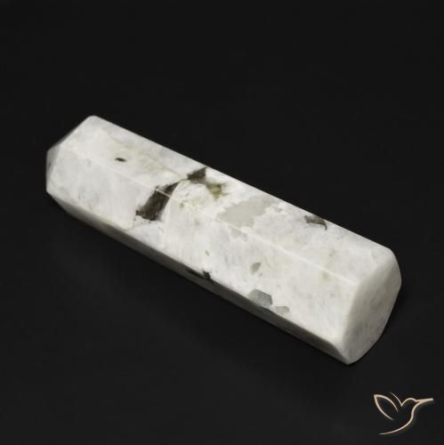 Pietra di luna arcobaleno bianco con nero naturale da 41.14 ct, Taglio a fantasia, Opaco