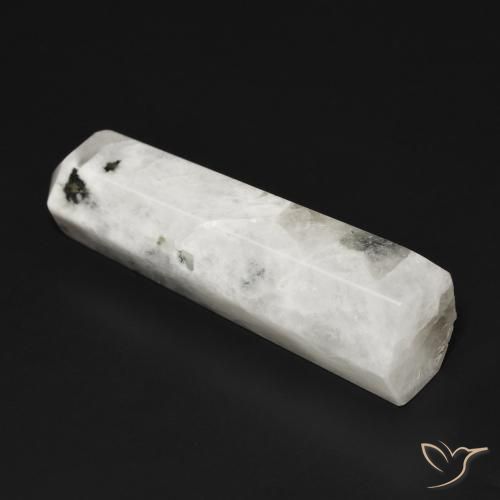 Pietra di luna arcobaleno bianco con nero naturale da 25.91 ct, Taglio a fantasia, Opaco
