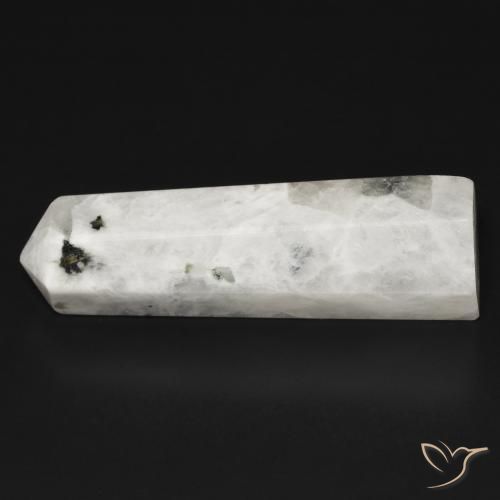 Pietra di luna arcobaleno bianco con nero naturale da 25.91 ct, Taglio a fantasia, Opaco