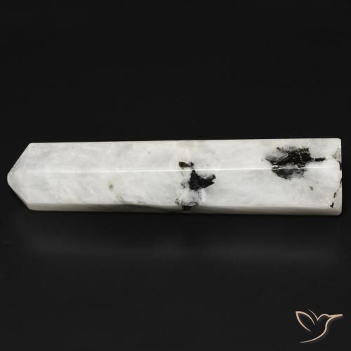 Pietra di luna arcobaleno bianco con nero naturale da 41.23 ct, Taglio a fantasia, Opaco