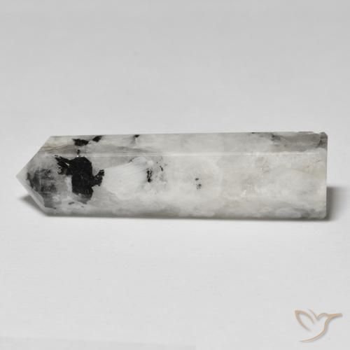 Pietra di luna arcobaleno bianco con nero naturale da 45.68 ct, Taglio a fantasia, Opaco