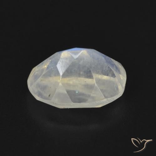 Pietra di luna arcobaleno Bianco bluastro naturale da 1.92 ct, Ovale, Trasparente