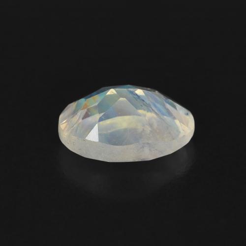 Pietra di luna arcobaleno Bianco bluastro naturale da 0.76 ct, Ovale, Trasparente