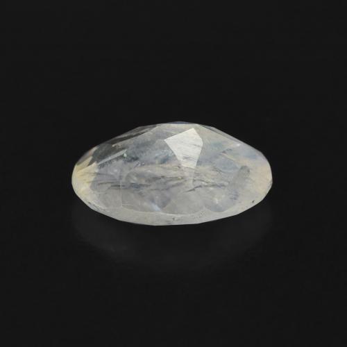 Pietra di luna arcobaleno Bianco bluastro naturale da 0.68 ct, Ovale, Trasparente