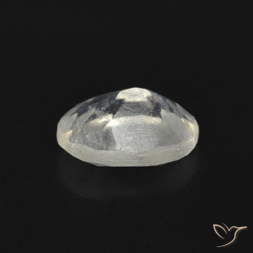 Pietra di luna arcobaleno Bianco bluastro naturale da 0.74 ct, Ovale, Trasparente