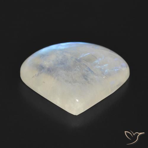 Pietra di luna arcobaleno Bianco bluastro naturale da 16.70 ct, Forma a pera, Traslucido