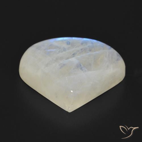 Pietra di luna arcobaleno Bianco bluastro naturale da 22.10 ct, Forma a pera, Traslucido