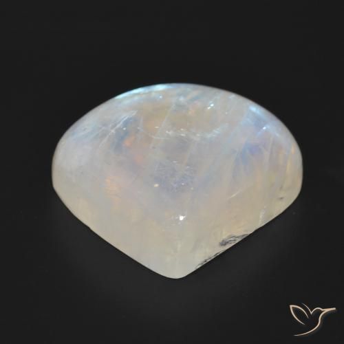 Pietra di luna arcobaleno Bianco bluastro naturale da 30.80 ct, Forma a pera, Traslucido