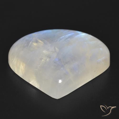 Pietra di luna arcobaleno Bianco bluastro naturale da 36.83 ct, Forma a pera, Traslucido