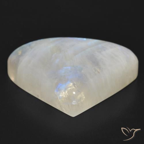 Pietra di luna arcobaleno Bianco bluastro naturale da 36.47 ct, Forma a pera, Traslucido