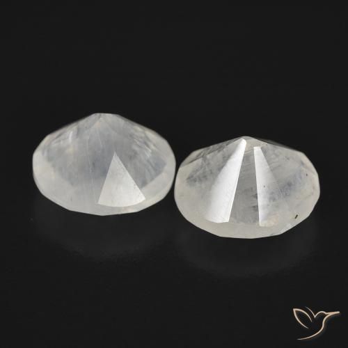 Gemme di Pietra di luna arcobaleno Bianco bluastro naturale da 2.24 ct, Ovale, Trasparente