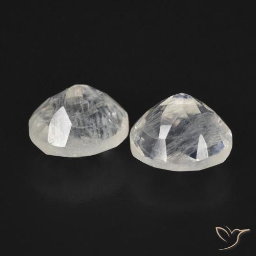 Gemme di Pietra di luna arcobaleno Bianco bluastro naturale da 2.41 ct, Ovale, Trasparente