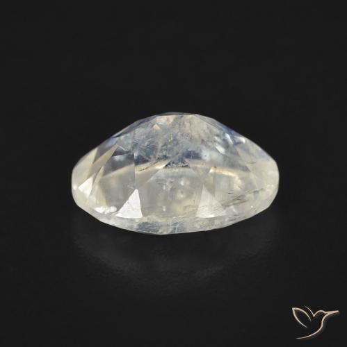 Pietra di luna arcobaleno Bianco bluastro naturale da 1.71 ct, Ovale, Trasparente