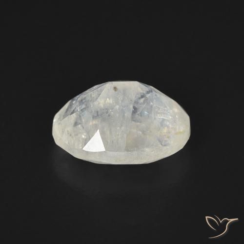 Pietra di luna arcobaleno Bianco bluastro naturale da 1.75 ct, Ovale, Trasparente