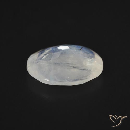Pietra di luna arcobaleno Bianco bluastro naturale da 2.57 ct, Ovale, Trasparente