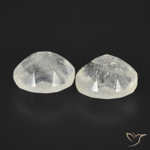 Gemme di Pietra di luna arcobaleno Bianco bluastro naturale da 2.39 ct, Ovale, Trasparente
